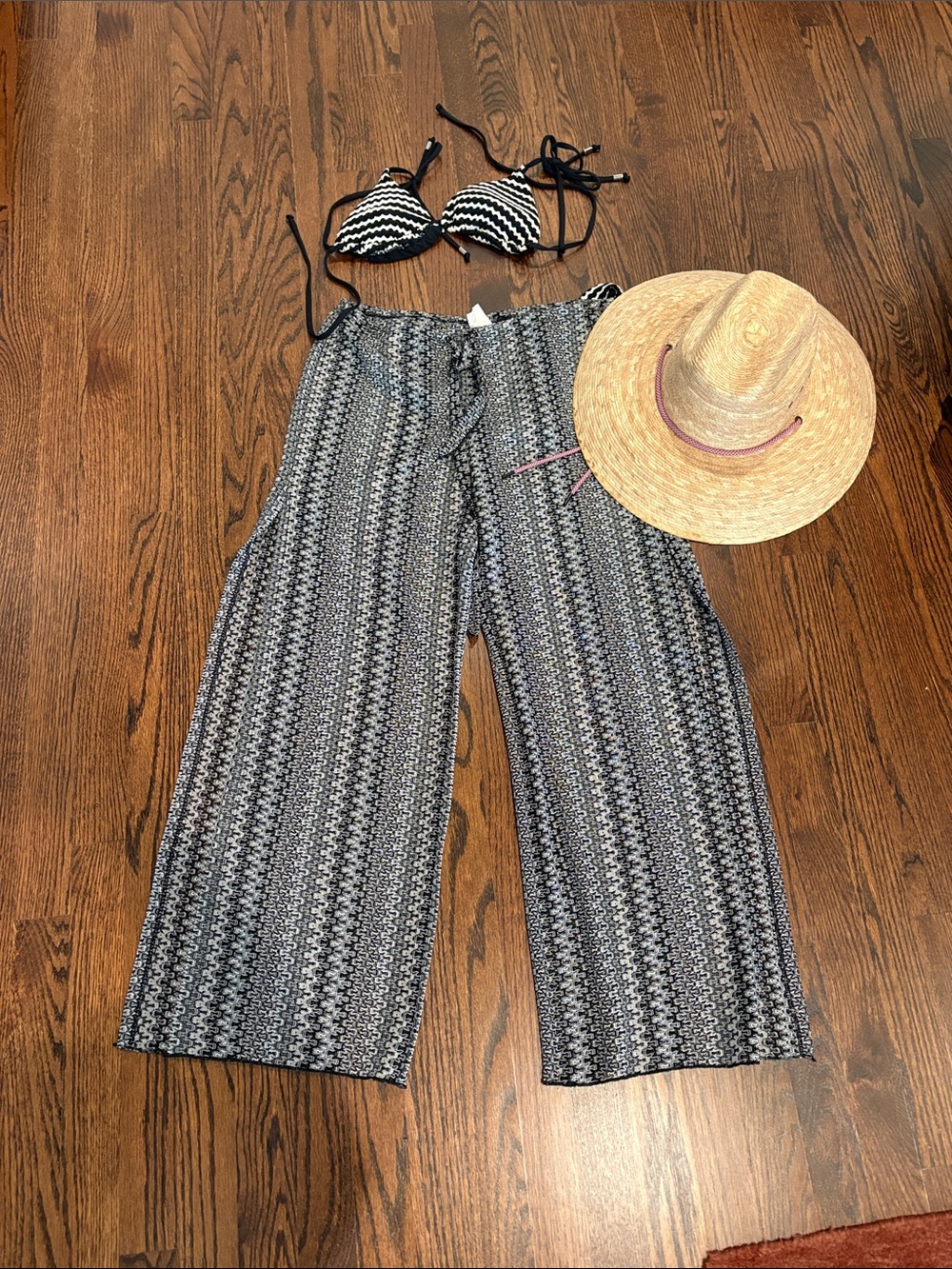BECCA Women's Granite Bay Crochet Split-Leg Cover-Up Pants Size XS